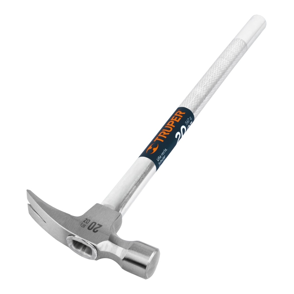 Martillo uña recta de 20 oz con mango tubular 19"