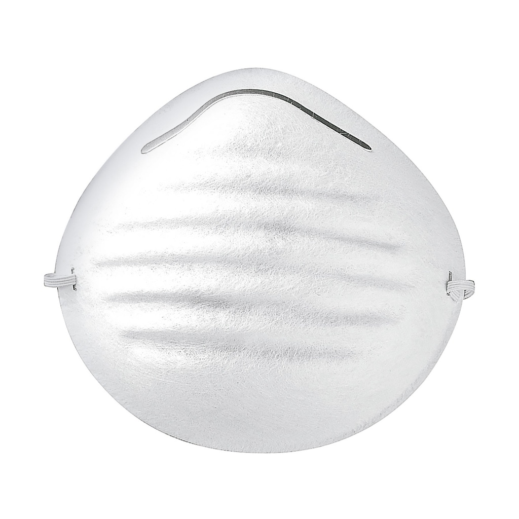 Mascarilla tipo concha para polvos
