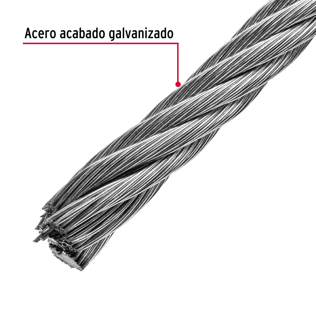Metro de cable de acero flexible 7/16" 7 x 19 hilos
