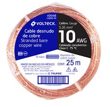 Metro de cable desnudo de cobre C-10