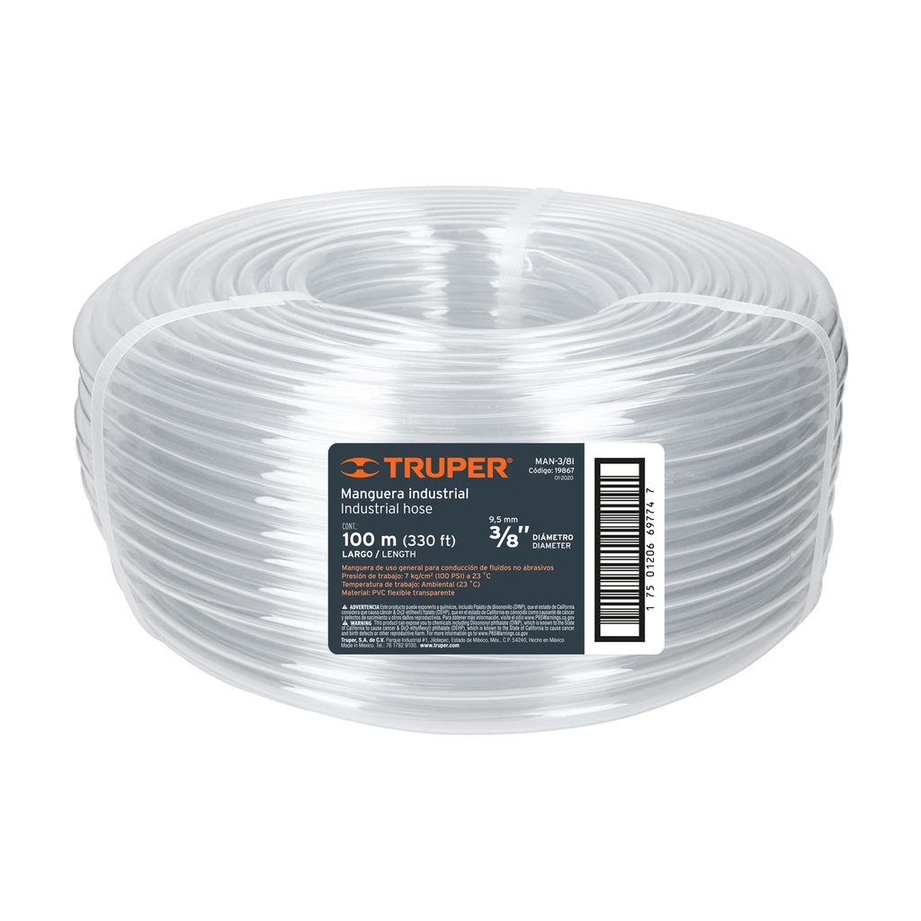 Metro de manguera industrial 3/8"