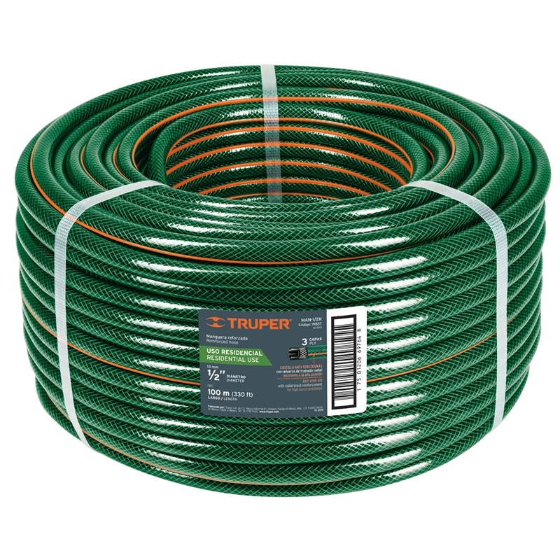 Metro de manguera verde con 3 capas de 5/8"