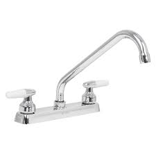Mezcladora para fregadero de 8" cuello largo con manerales tipo cono