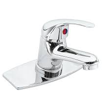 Monomando para lavabo cuello recto con maneral metálico