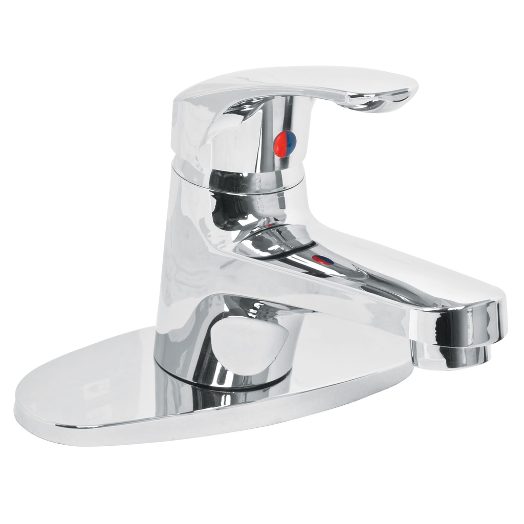 Monomando para lavabo de plástico cuello recto con maneral
