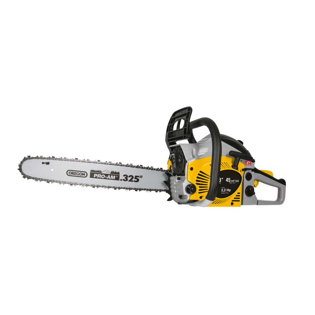 Motosierra de 45 cc a gasolina con barra de 18"