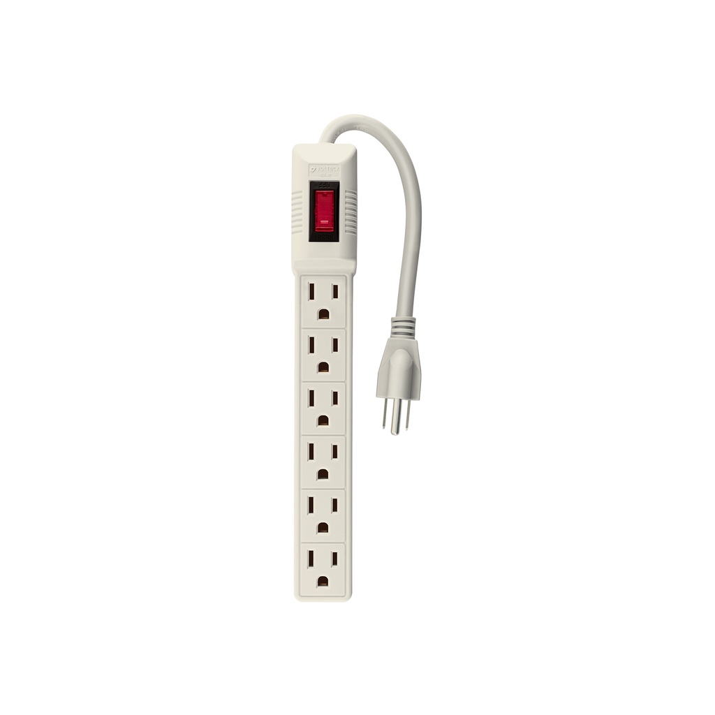 Multicontacto 16 awg con 6 entradas uso domestico