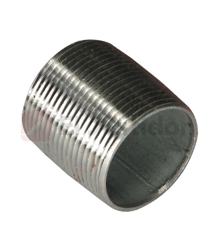 Niple galvanizado cuerda corrida de 1 1/4"