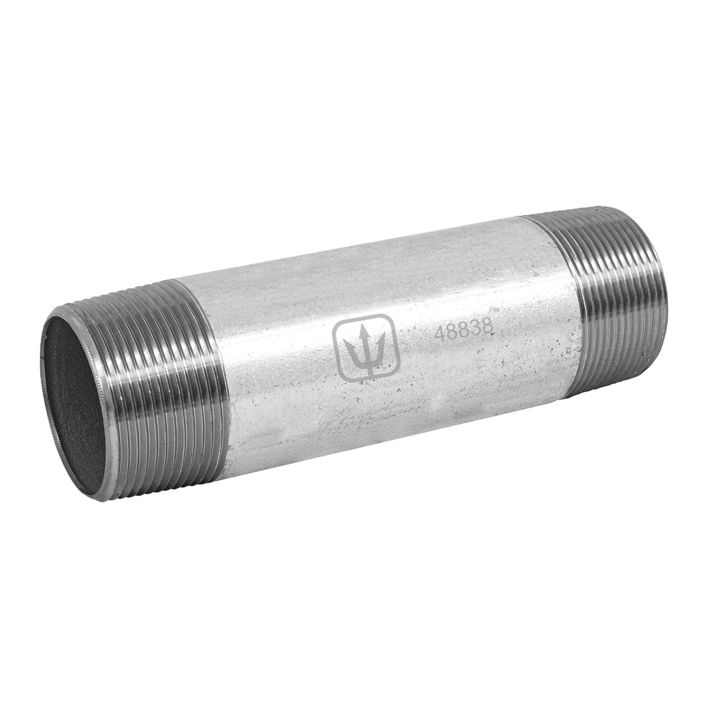 Niple galvanizado de 1 1/2" x 6"