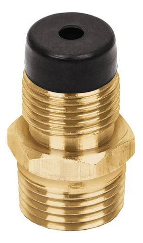 Niple latón tipo terminal para gas de 3/8" x 1/2"
