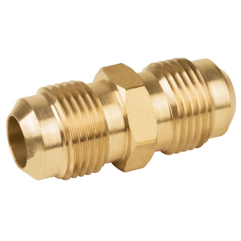 Niple latón tipo union para gas de 1/2" x 1/2"