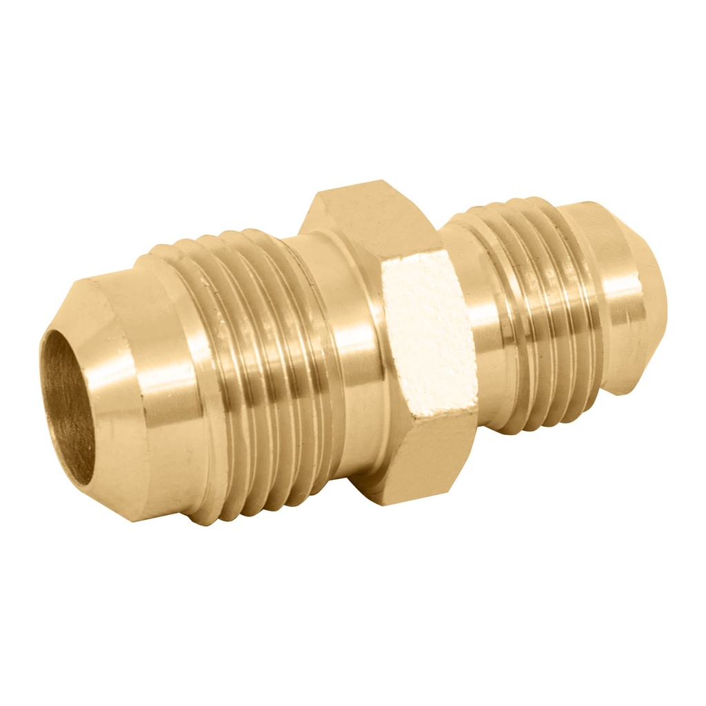 Niple latón tipo union para gas de 3/8" x 1/2"