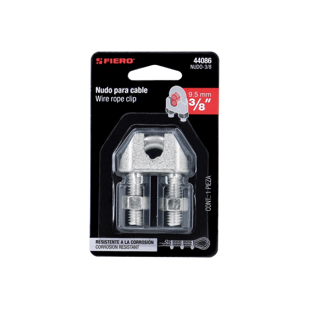 Nudo para cable 3/8" blister