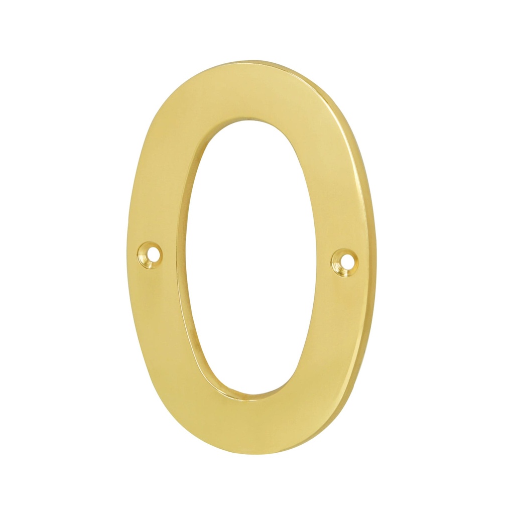 Numero "0" de latón de 4"