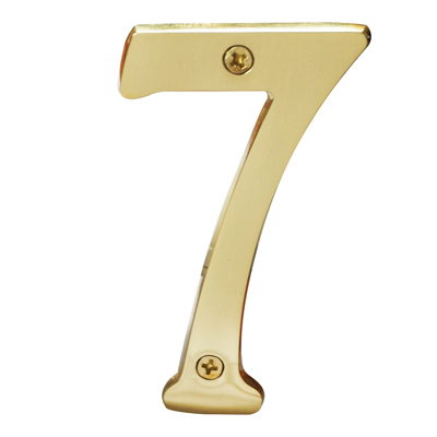 Numero "7" de latón de 4"