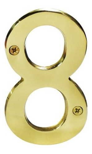 Numero "8" de latón de 4"