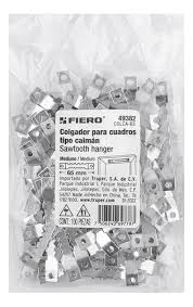 Paquete de 10 colgadores tipo caiman de 65 mm.