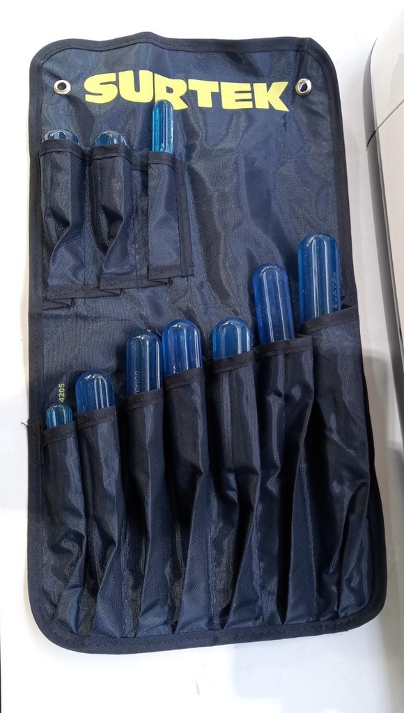 Paquete de 10 destornilladores combinado azul
