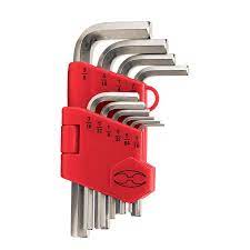 Paquete de 10 llaves allen estandar punta hexagonal