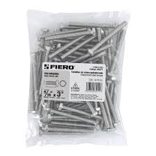 Paquete de 10 tornillos cabeza hexagonal 5/16" x 3"