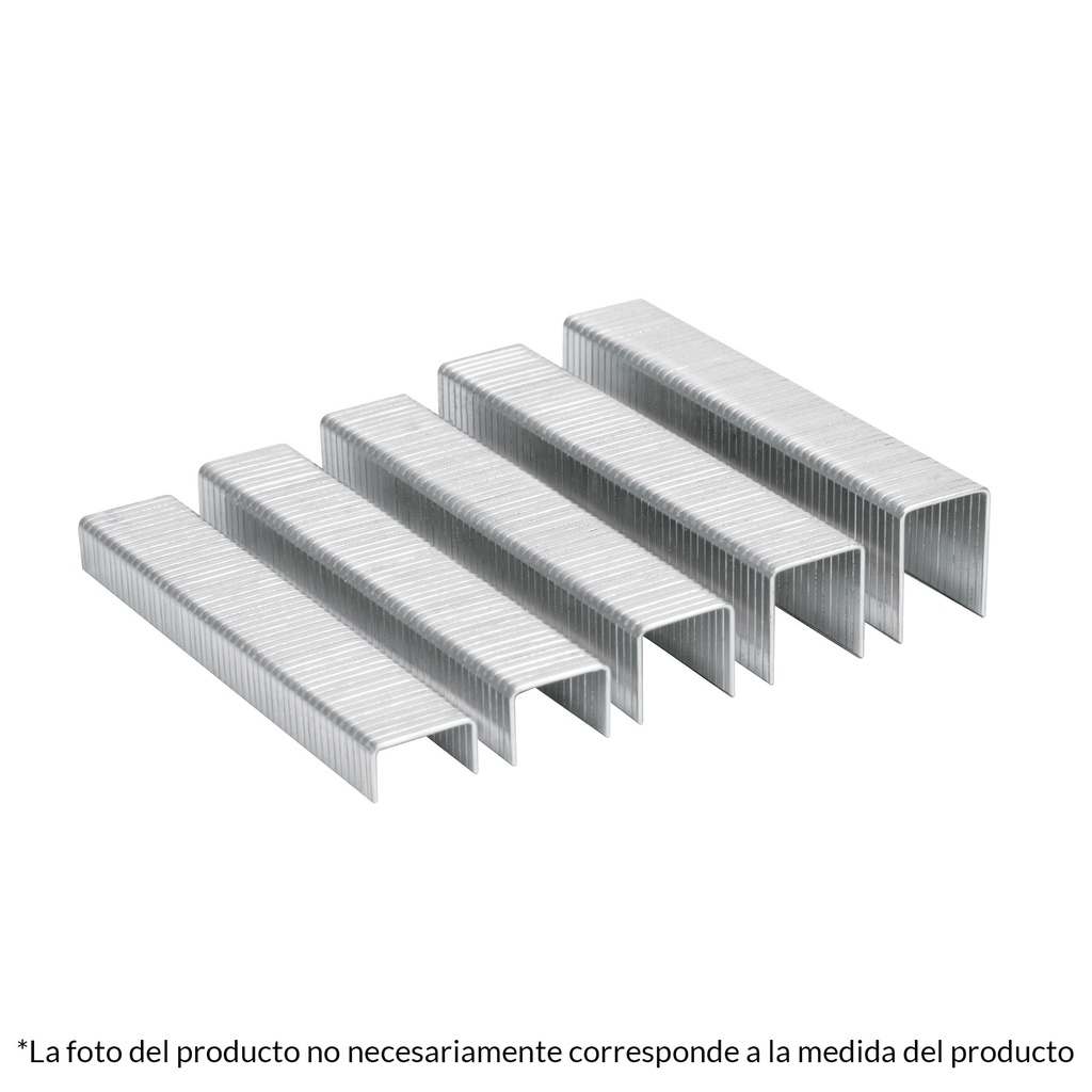 Paquete de 1000 grapas de 3/8" corona 10.7 mm