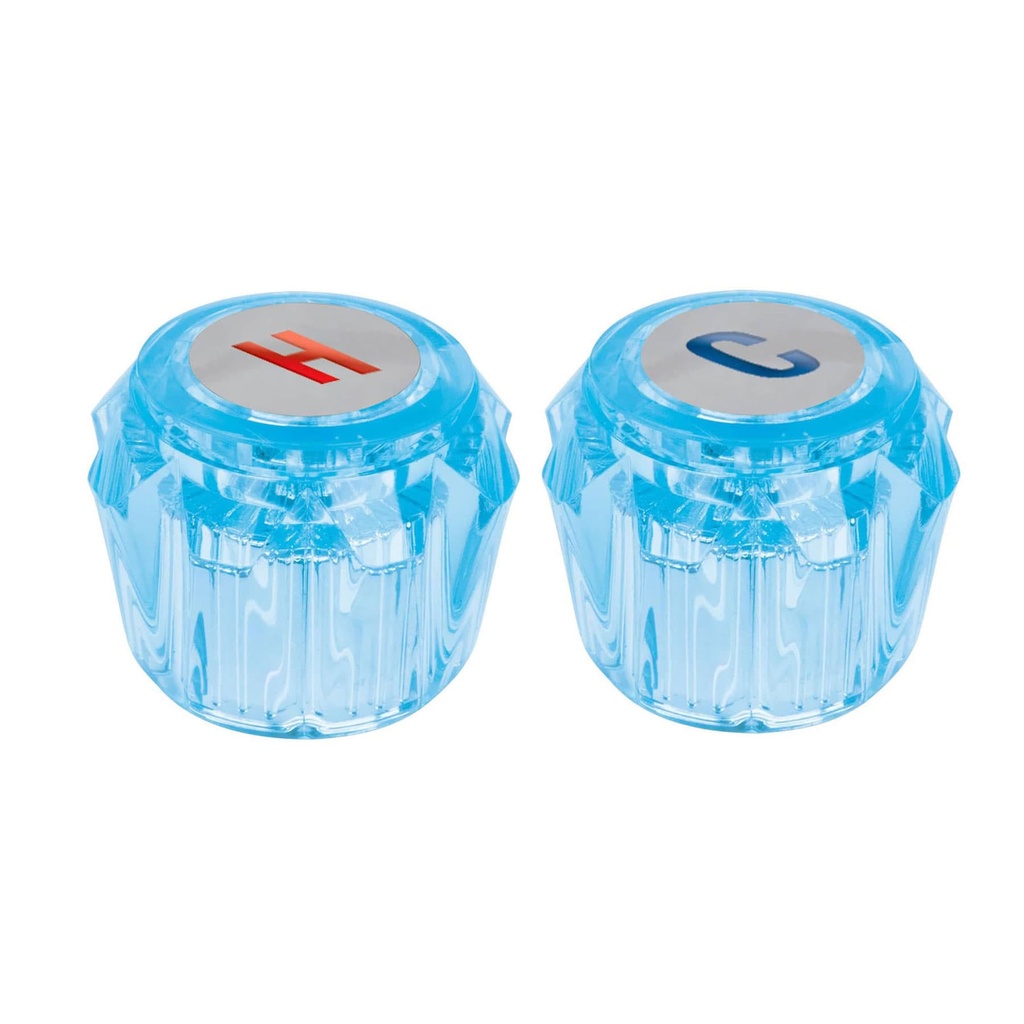 Paquete de 2 manerales para fregadero y lavabo azul