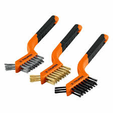 Paquete de 3 mini cepillos de alambre 28 pinceles