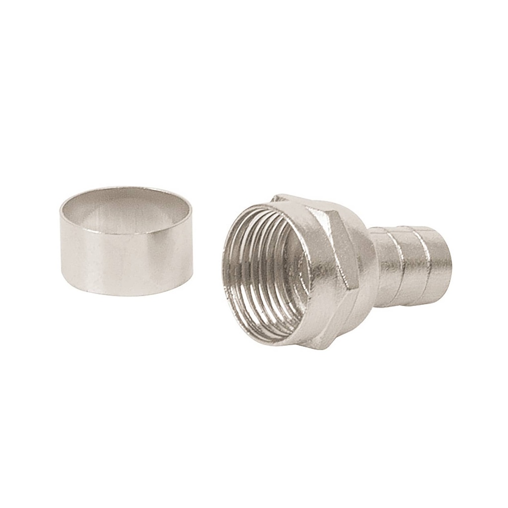 Paquete de 4 conectores coaxiales RG6 tipo campana