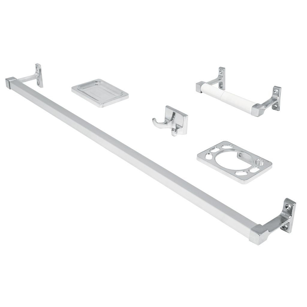 Paquete de 5 accesorios para baño metalicos