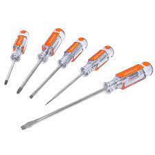 Paquete de 5 desarmadores con mango de acetato