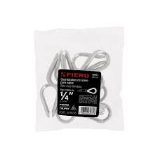 Paquete de 10 guardacabos para cable de acero de 1/4"
