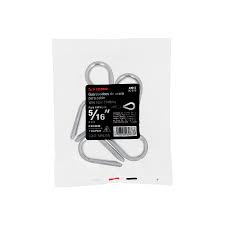 Paquete de 5 guardacabos para cable de acero de 5/16"