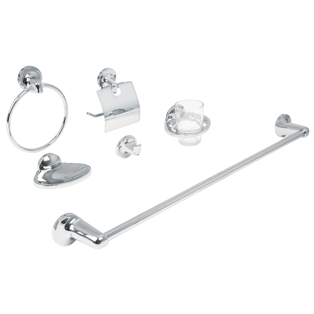 Paquete de 6 accesorios para baño metalicos
