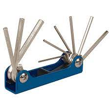 Paquete de 9 llaves allen milimetrica m tipo navaja cuerpo de lamina