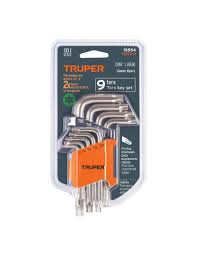 Paquete de 9 llaves torx