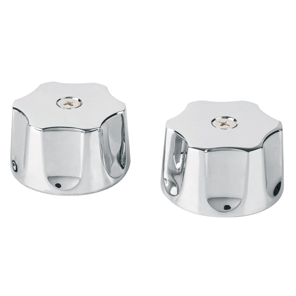 Par de maneral chicos hexagonal metálico Aqua