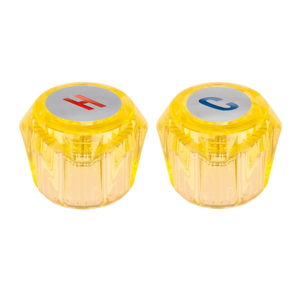 Par de maneral lavabo y fregadero ámbar