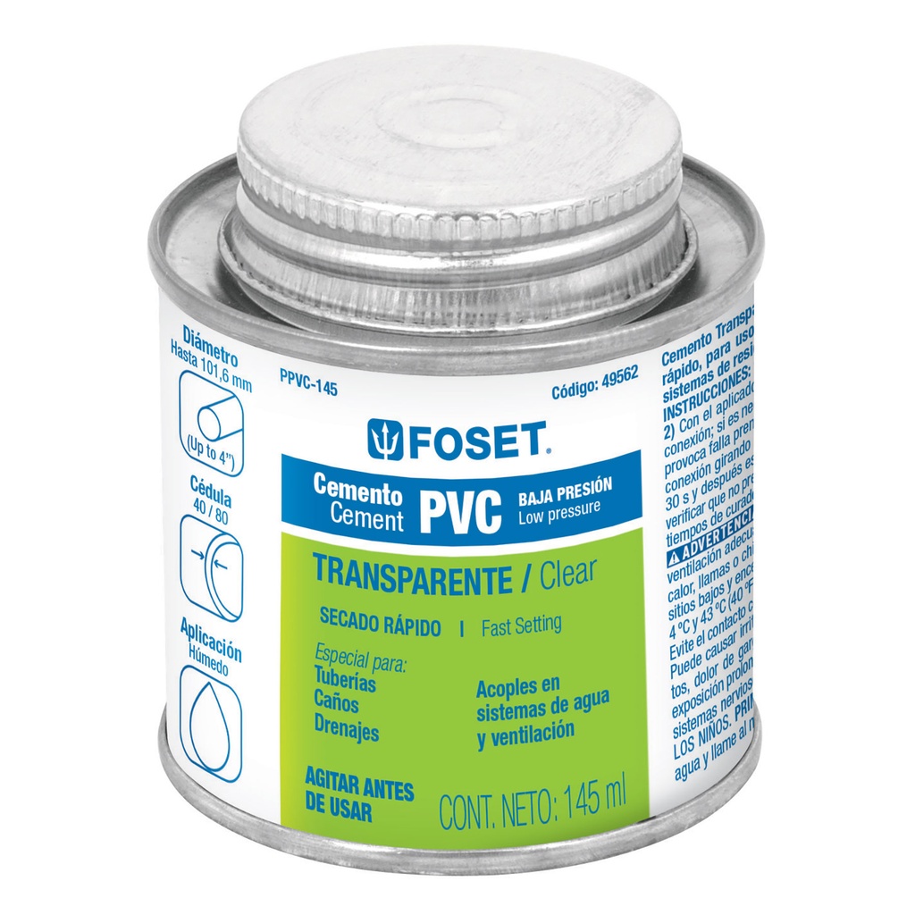 Pegamento para pvc de 90 ml