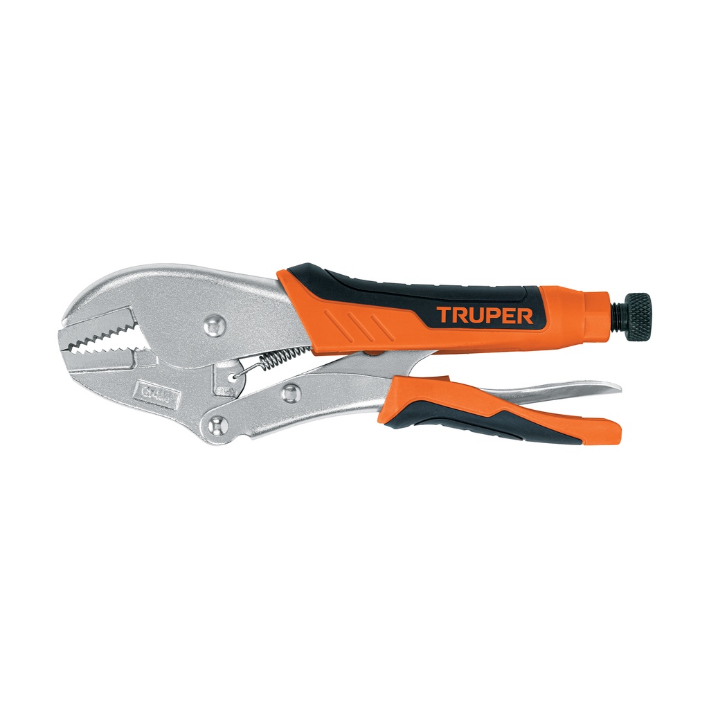 Pinza de presion mordaza recta de 10" con mango de vinil