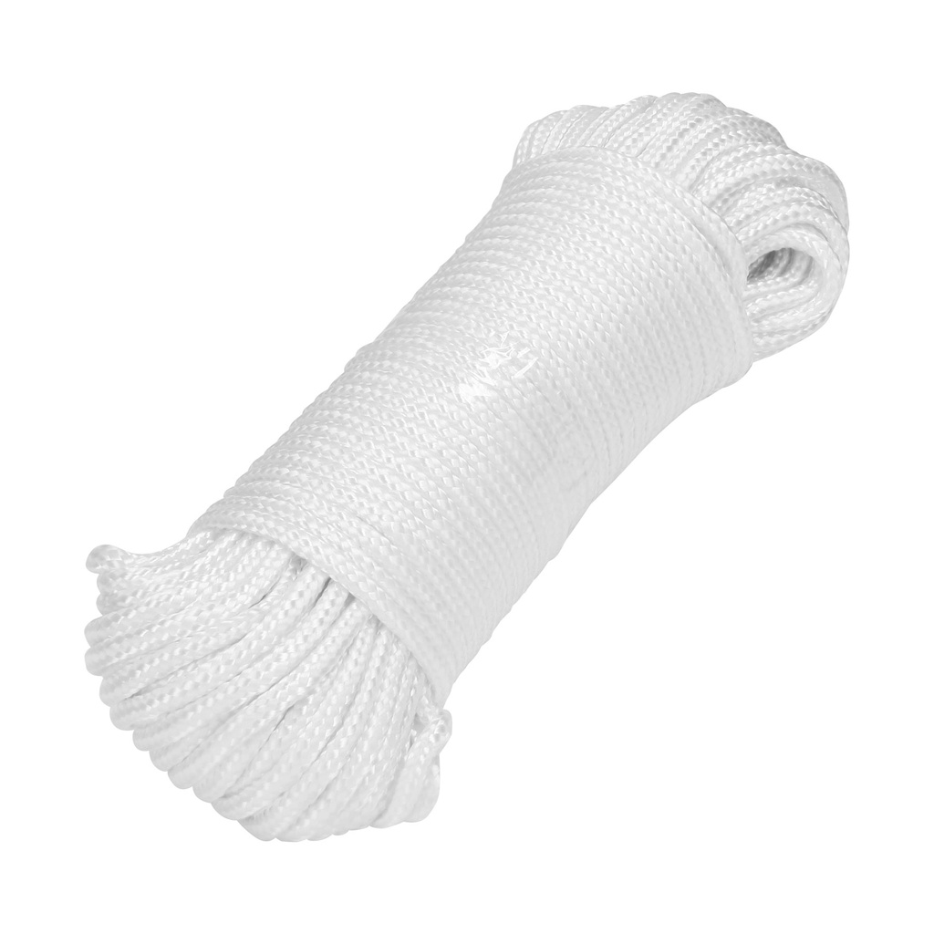 Piola blanca de poliester diamante de 4 mm x 30 mts
