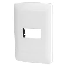 Placa de 1 modulo color blanco italiana
