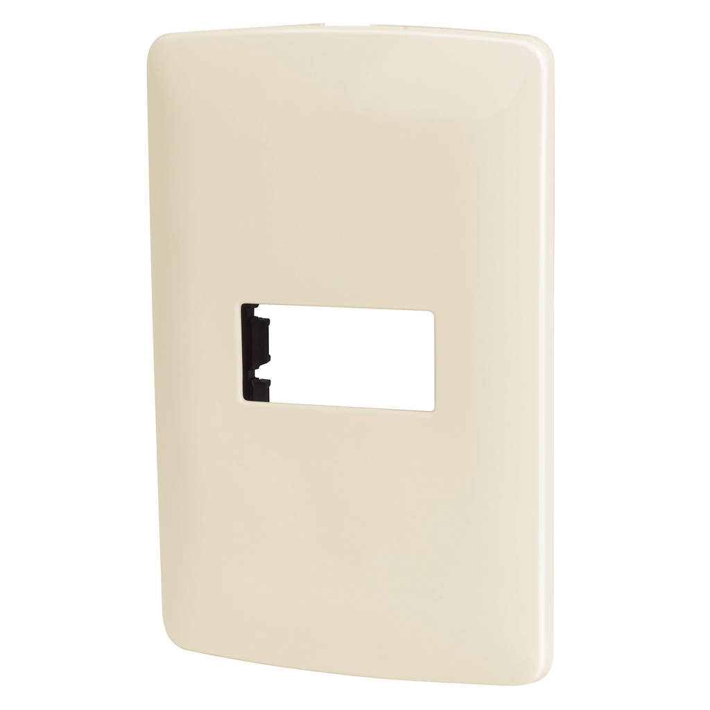 Placa de 1 modulo color marfil italiana