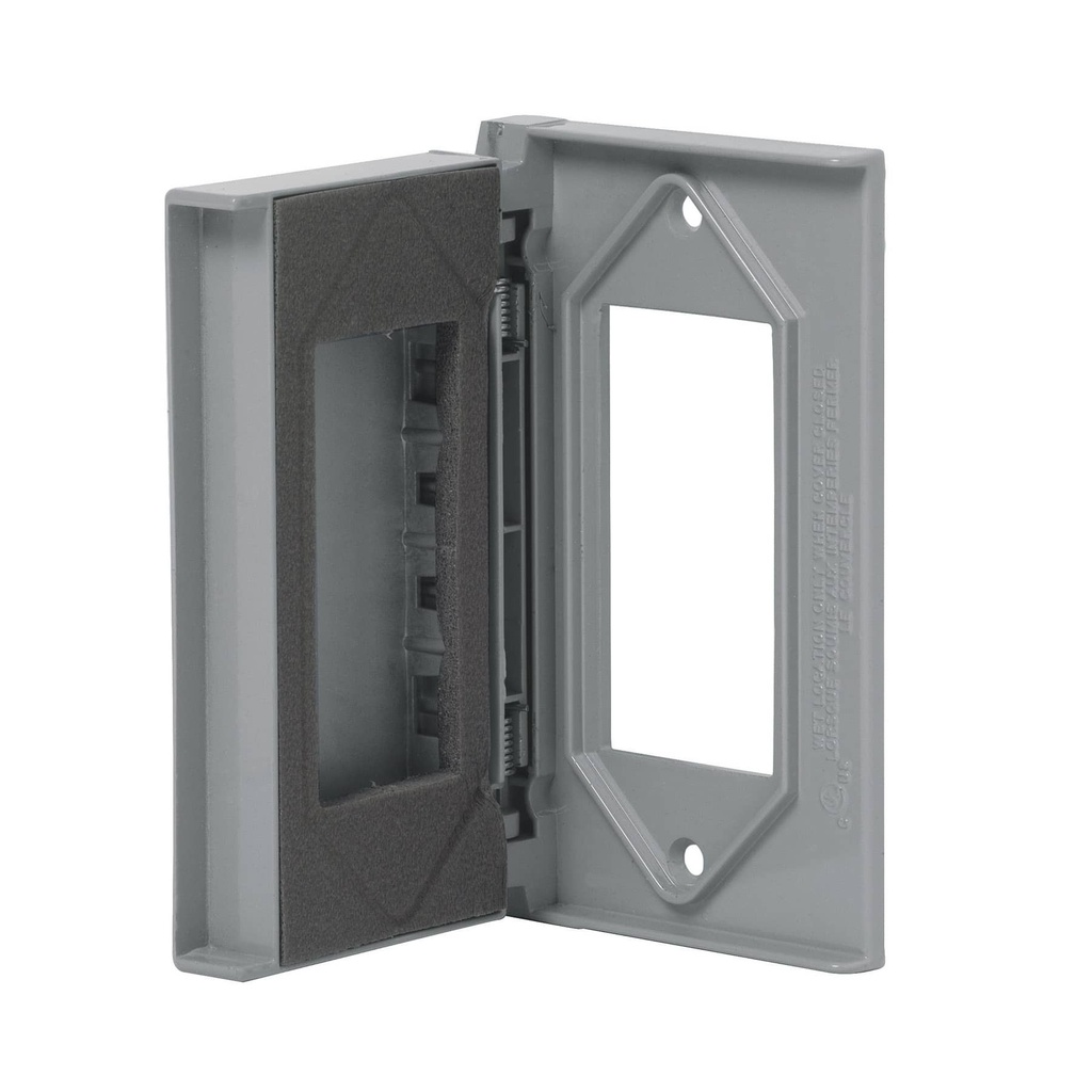 Placa de 1 modulo color zamac para interperie