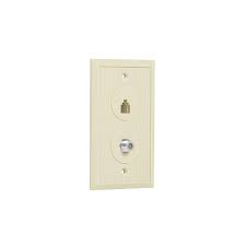 Placa de 1 modulo para tv y telefono