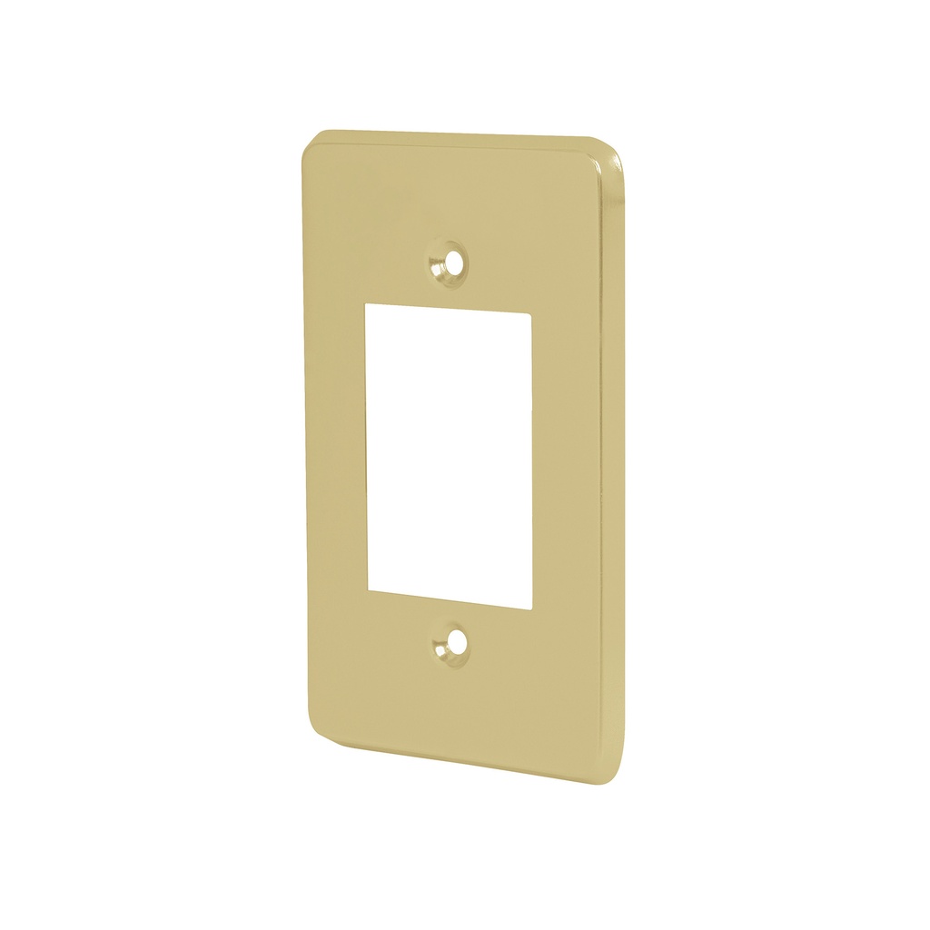 Placa de 3 modulos color aluminio económico