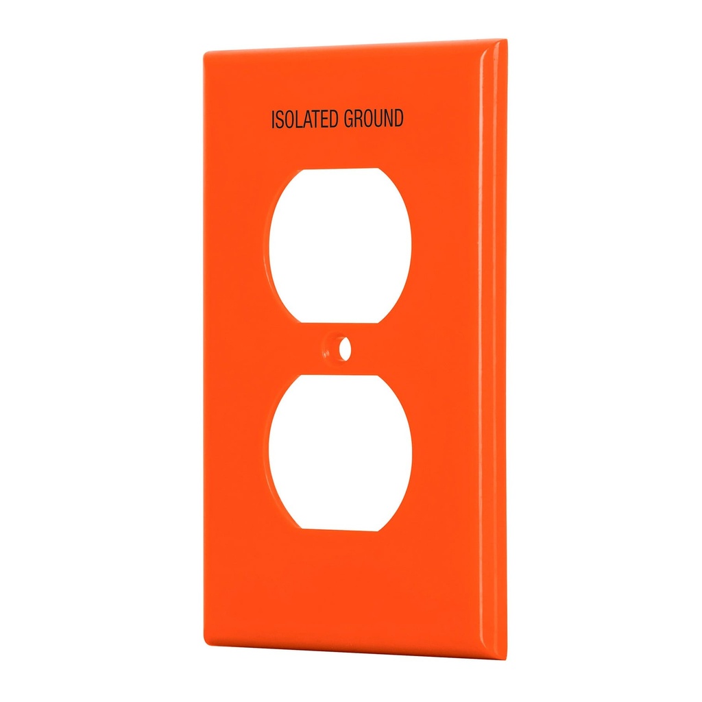 Placa dúplex color naranja standard