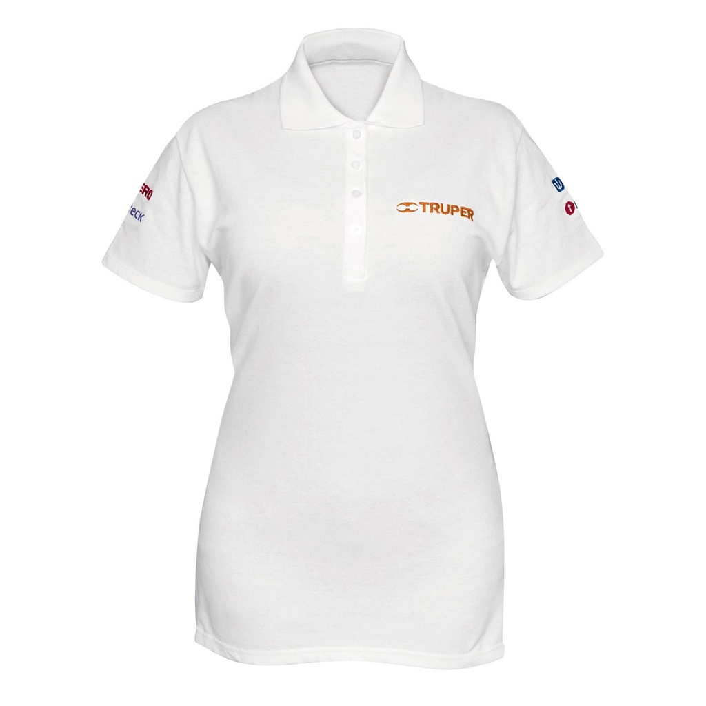 Playera para dama blanca tipo polo talla grande
