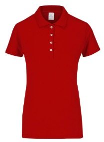 Playera para dama roja tipo polo talla mediana