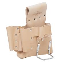 Porta herramientas de cuero con 3 compartimientos
