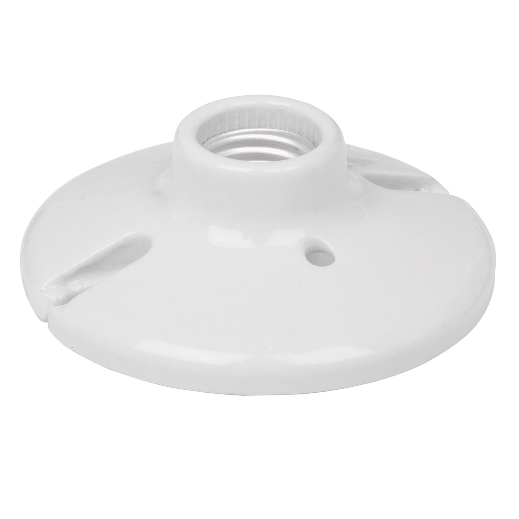 Portalampara circular de porcelana de 4 1/2"